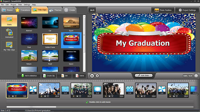 free graduation slideshow maker